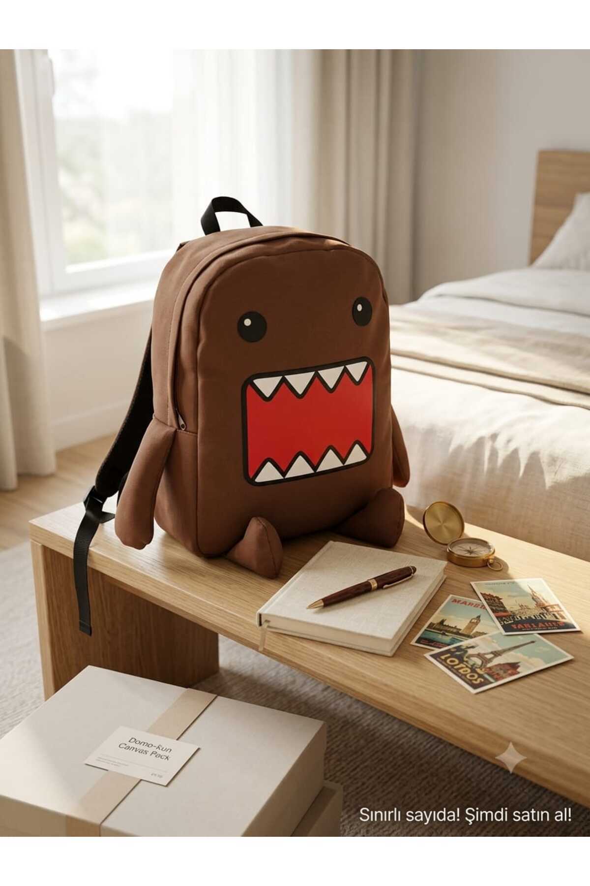 İsra Ayyıldız Moonstar Collection Kahverengi Domo-Kun Çanta