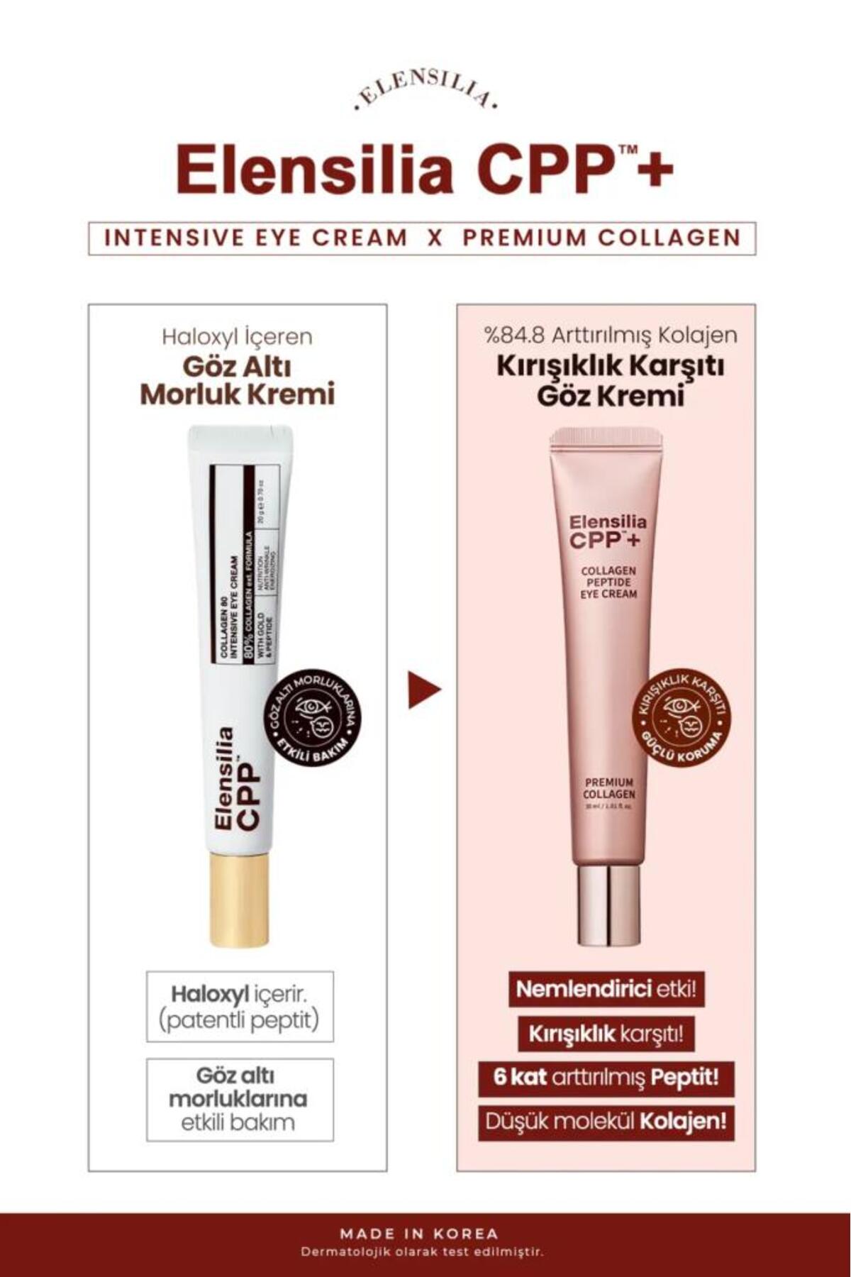 Premium Kolajen Elensilia 3. Nesil Göz Kremi Elensilia CPP Premium Collagen Peptide Eye Cream 30ml — 8809684000885 — تصویر 6 از 7