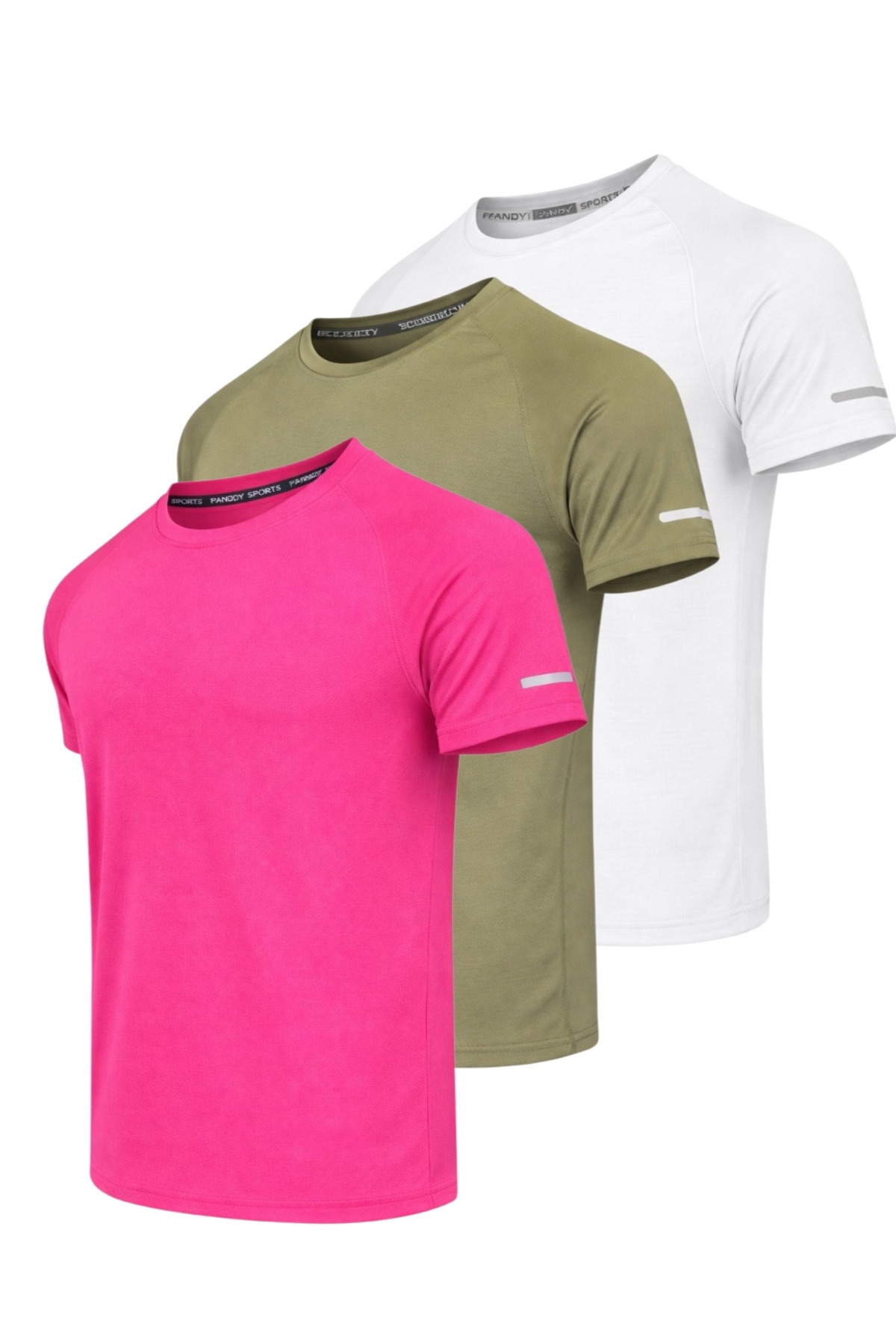 3-Piece Athletic Technical Sports T-shirt with Fast Drying Feature