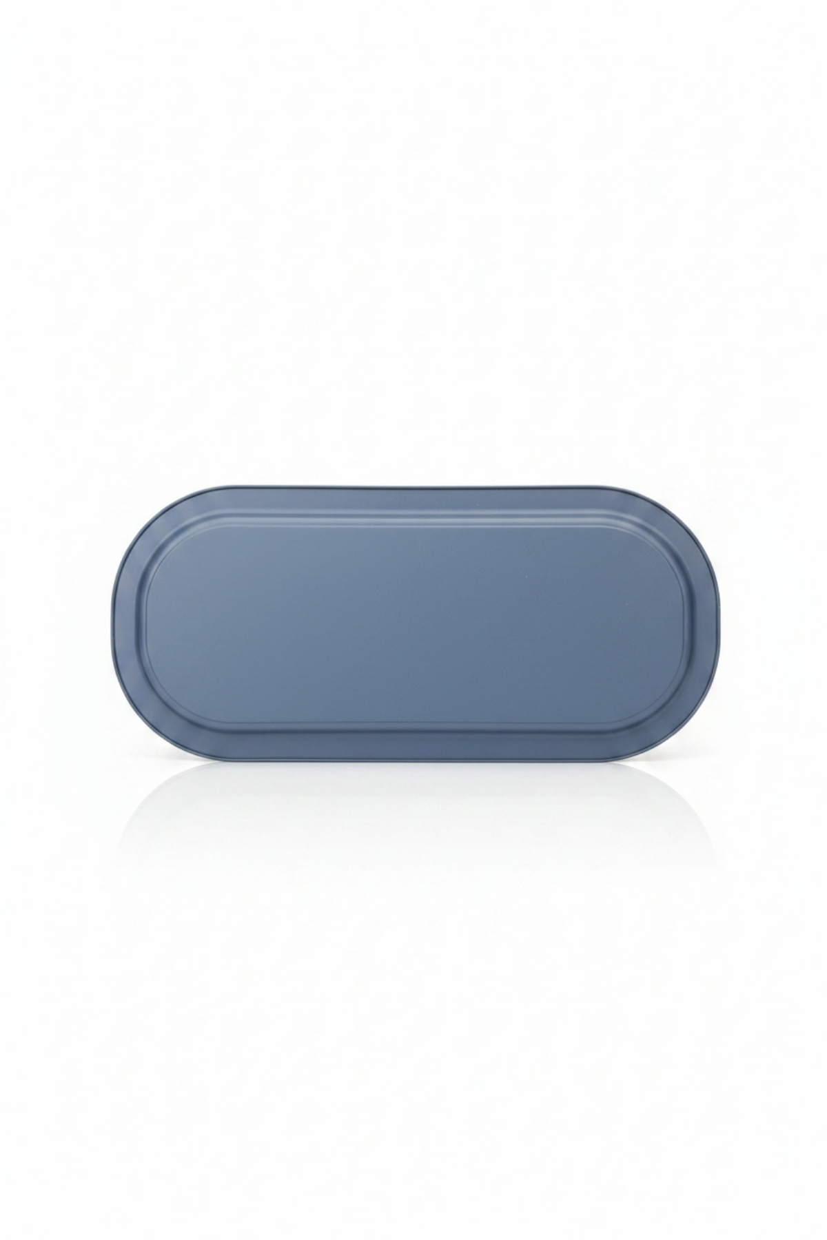 Mavi Dama Desenli Oval Metal Servis Tepsisi - 160x350 mm — Tepsiler — görsel 4 / 5 — Tinbox