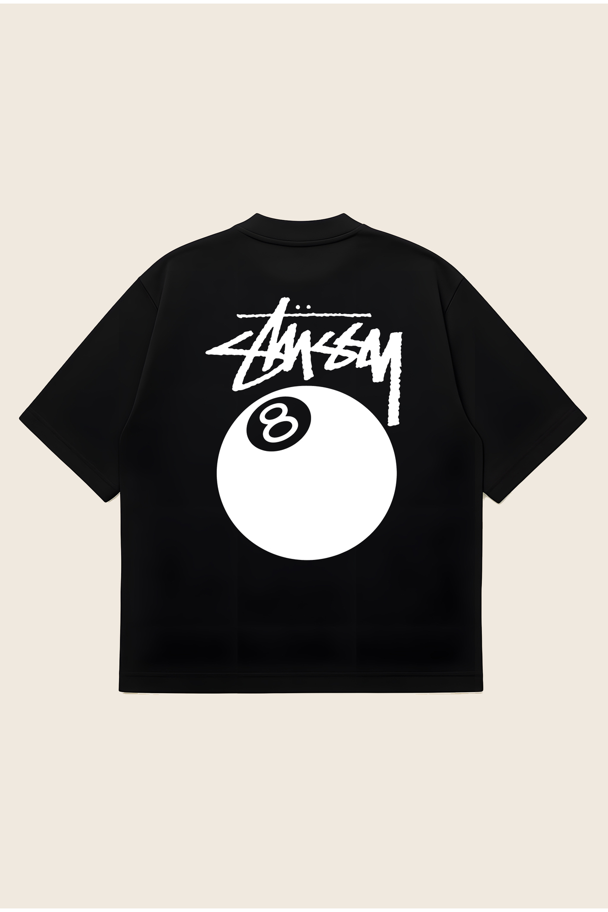 Moon Dancer Stussy 8 Ball Printed Oversize Boxy Cut Unisex 100% Cotton Printed Tshirt | Streetwear