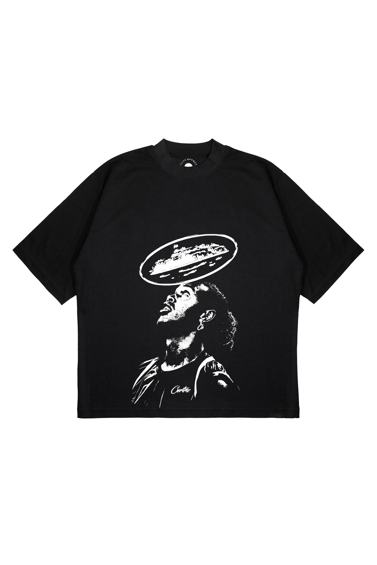 PURE EFFECT Unisex Oversize Corteiz X Ronaldinho Printed Boxy Fit Thick Fabric T-Shirt