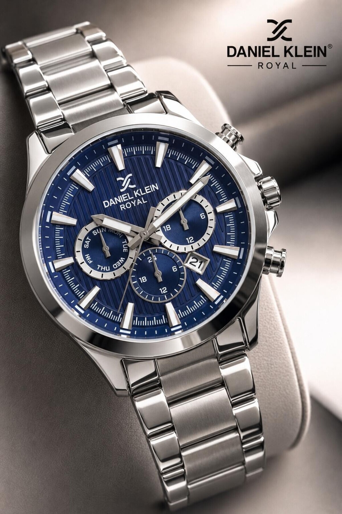 Daniel Klein Premium Çelik Kordon 2 Yıl Garantili 3 Atm Suya Dayanıklı Erkek Kol Saati EDK.R11095.3 görsel 4