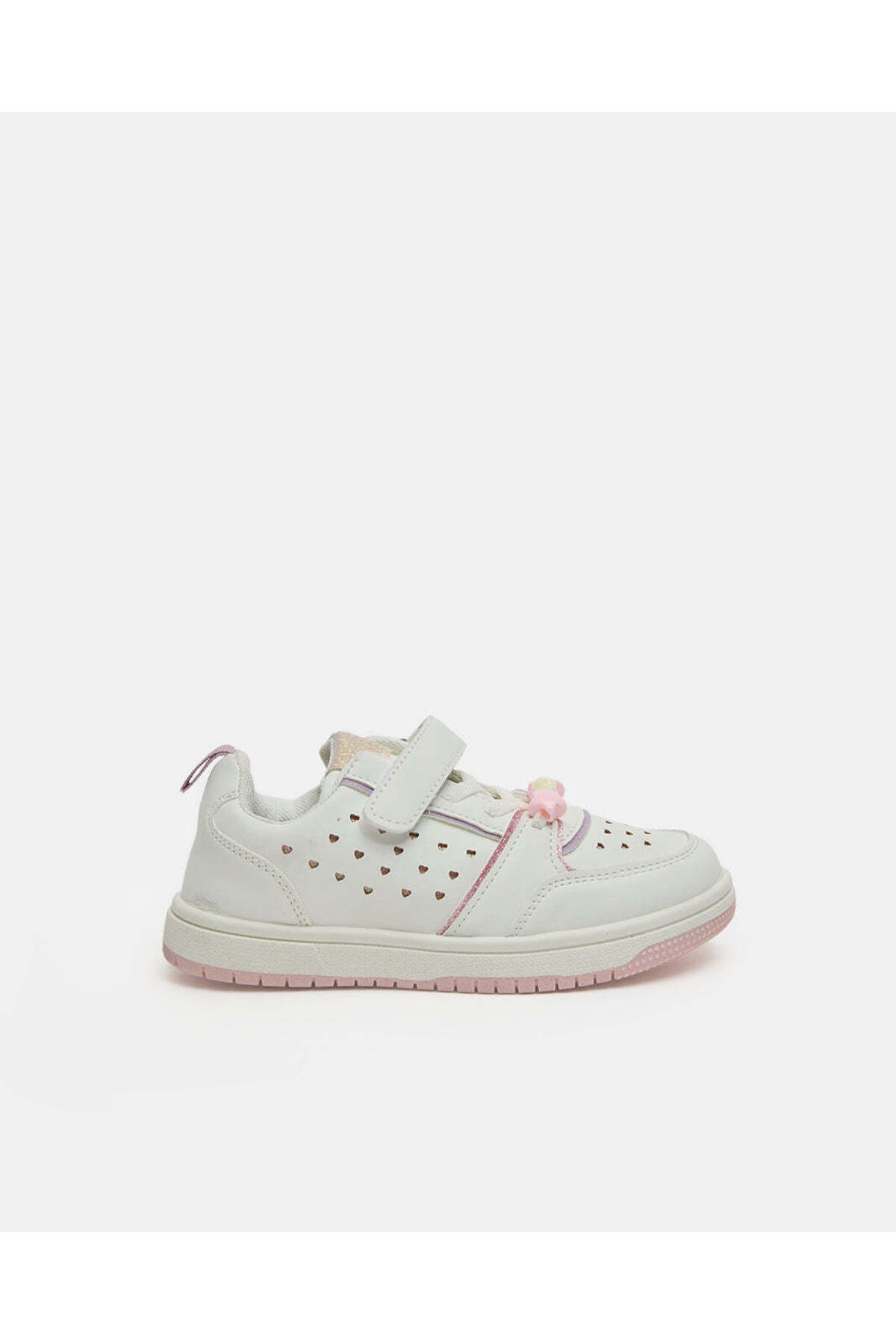 REDTAG Girls White Charm Low Top Sneakers