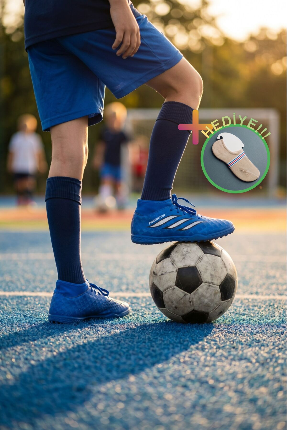 NESPA Çoraplı Erkek Halı Saha Kramponu - Kaymaz Tabanlı Bilekli Futbol Ayakkabısı