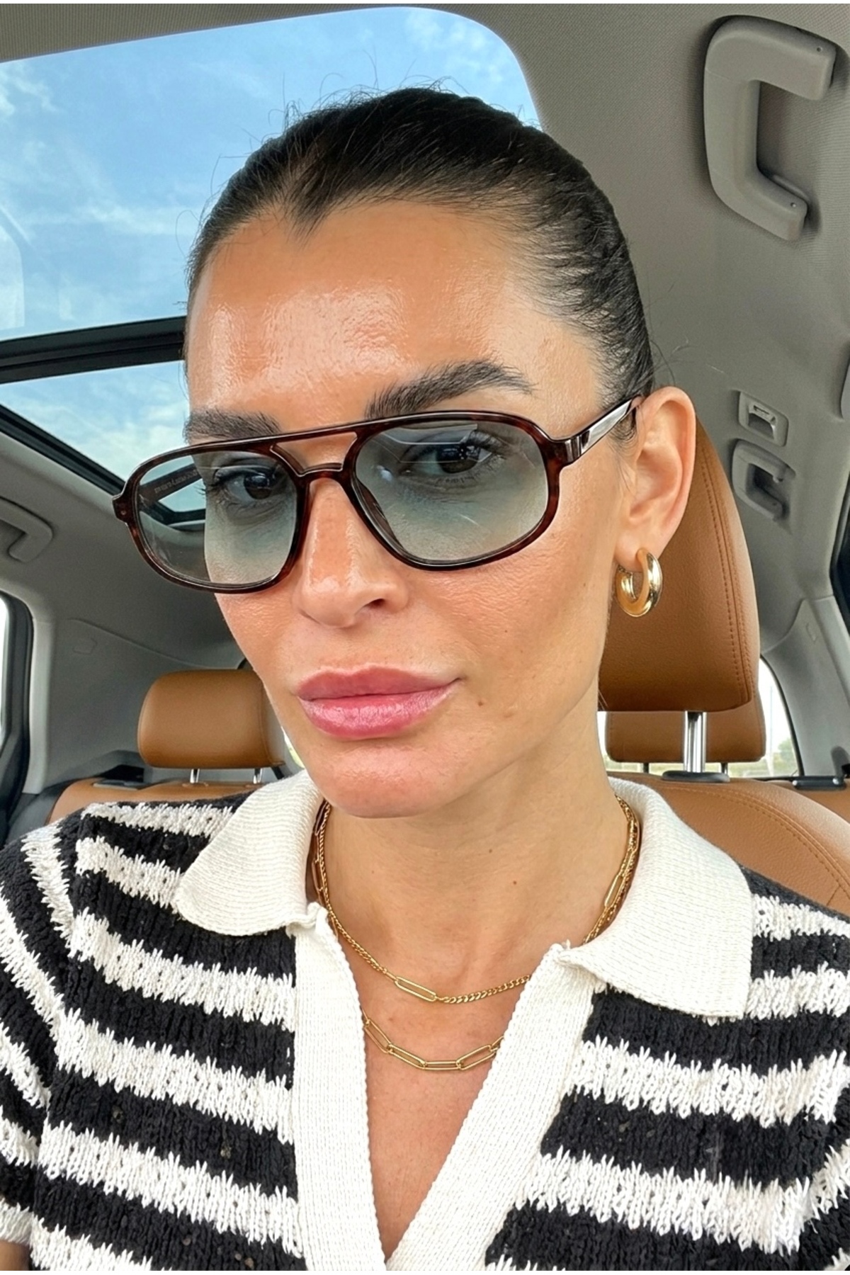 REN EYEWEAR Margot Kadın Güneş Gözlüğü Kahverengi çerçeve Degrade uv400 Modern Şık Tasarım