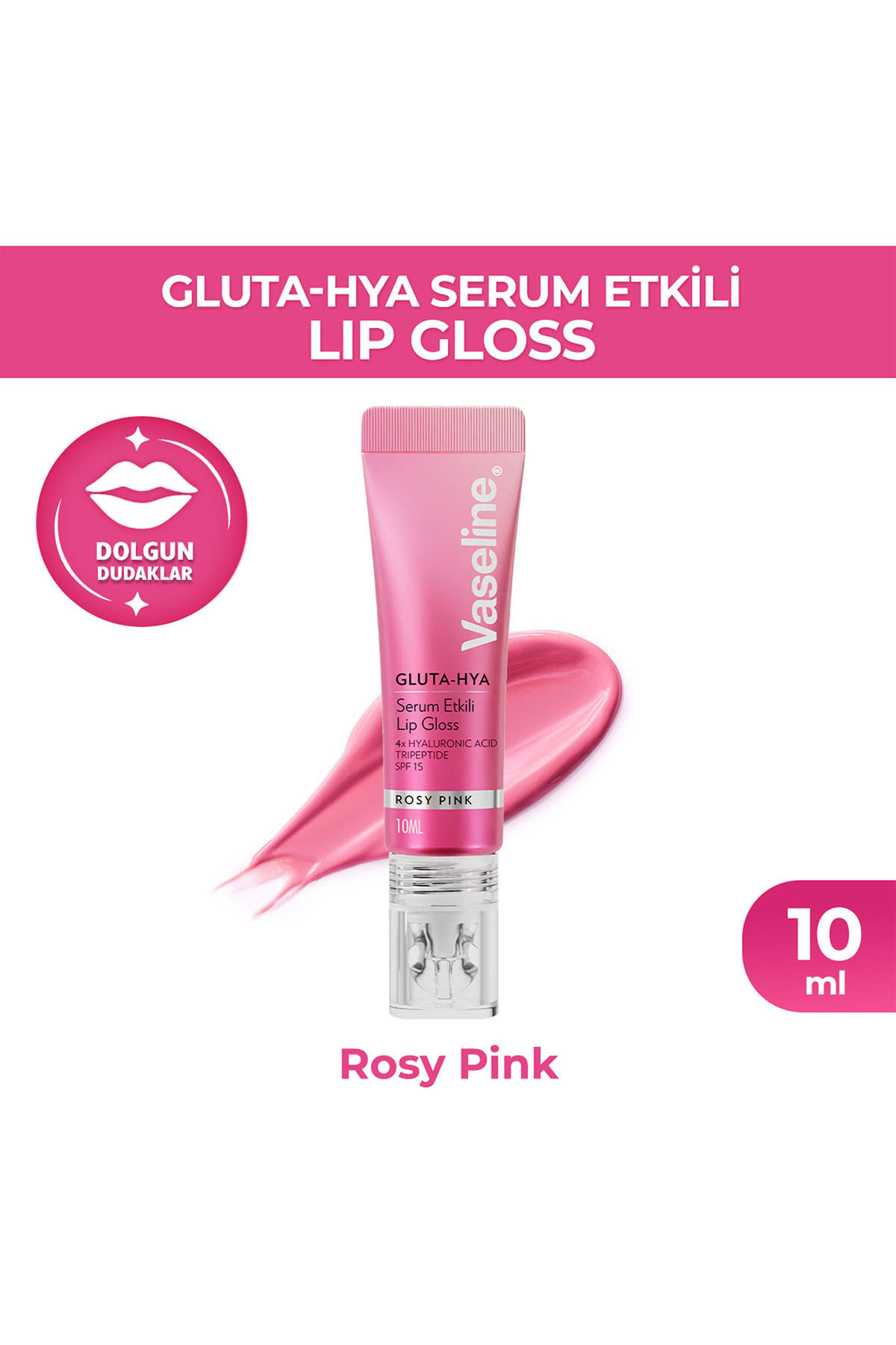 Gluta Hya Serum Etkili Lip Gloss Rosy Pink 10 ml — صورتی SET.UNİ.11682