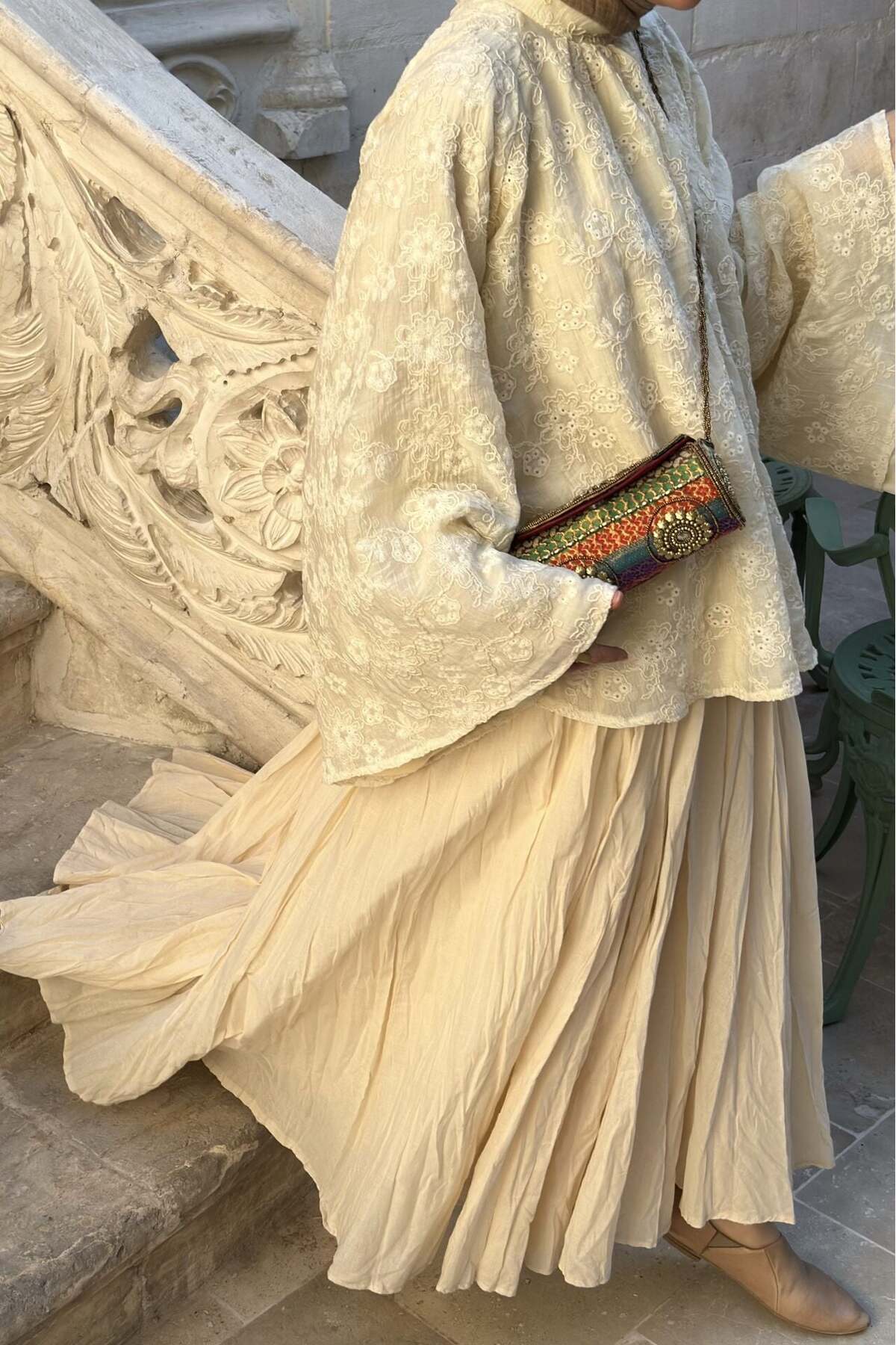 Faya Boutique Faya Girls x Krem Güpür İşlemeli Velissa Bluz görsel 6