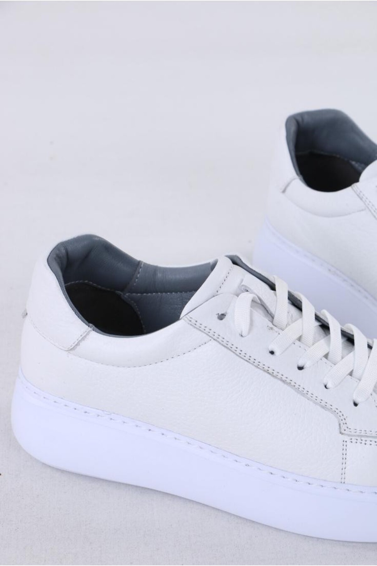 TROVIX Premium Beyaz Erkek Sneaker, %100 Hakiki Deri, Beyaz EVA Taban görsel 4