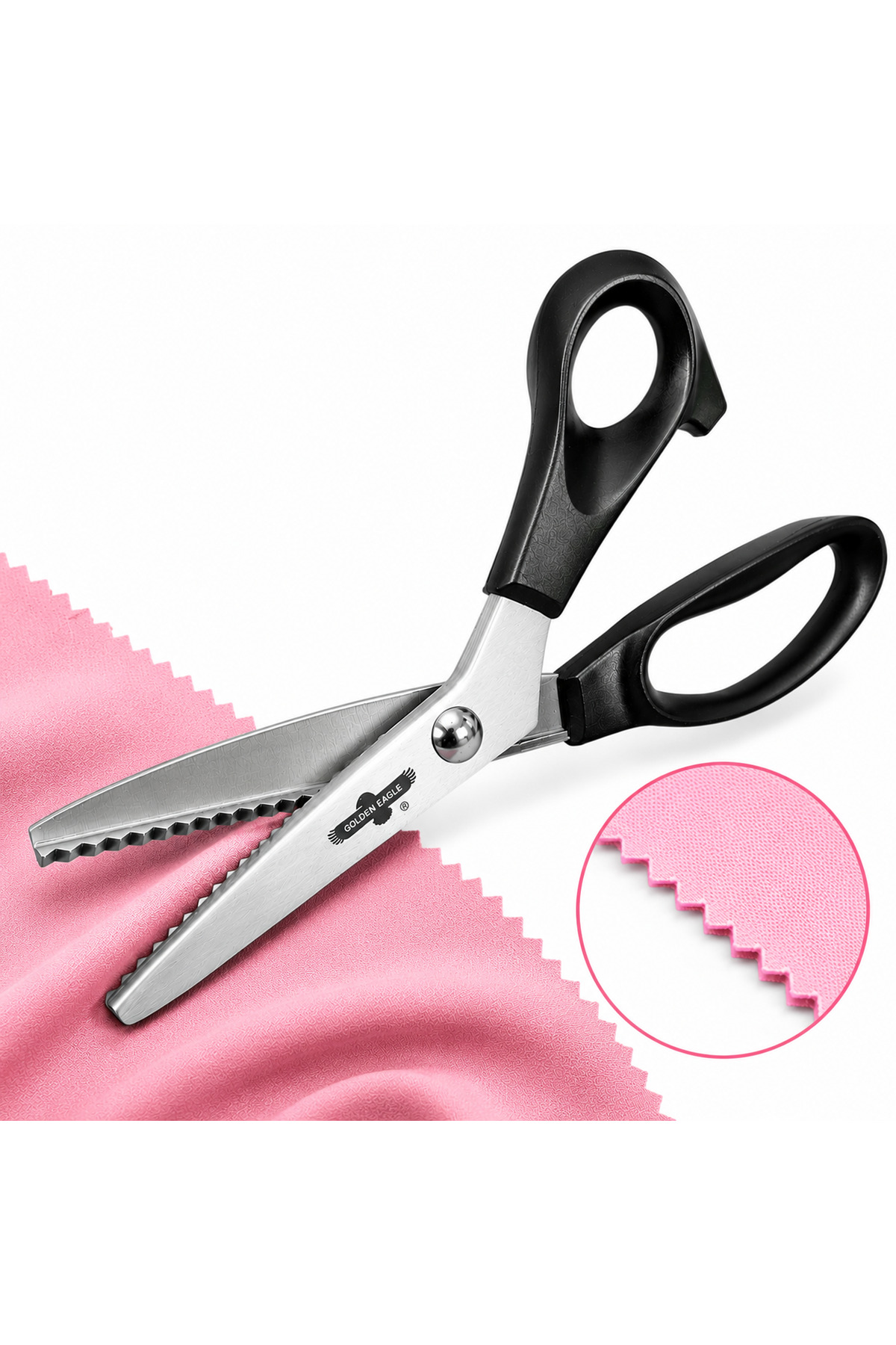 ALBERTOS Terzi Zikzak Kumaş Kesim Sürfile Makası 9 Inch 22,86 cm