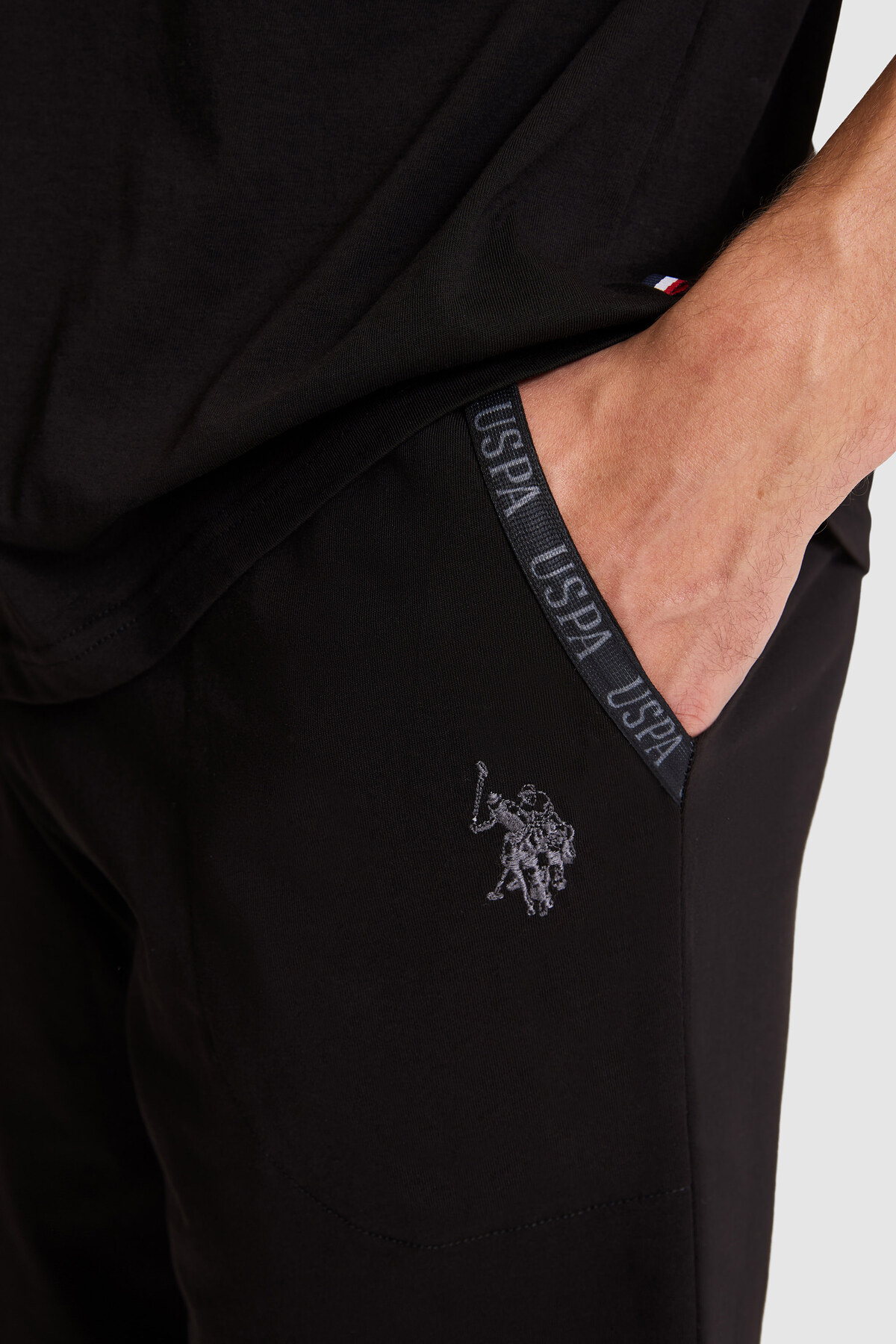 U.S. Polo Assn. Erkek Siyah Pijama Takımı 50326135-VR046 görsel 6