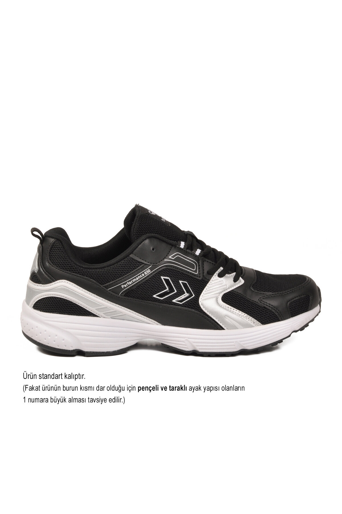 hummel Siyah Nefes Alabilen File Detaylı Hafif Taban Erkek Yürüyüş ve Spor Ayakkabı Sneaker Hml 930 görsel 4