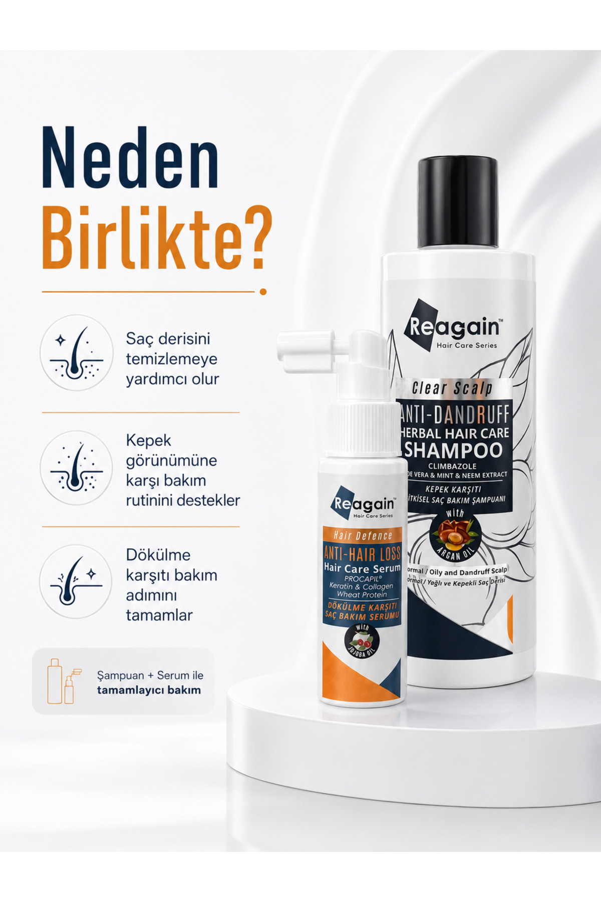 Kepek Karşıtı Şampuan ve Dökülme Karşıtı Saç Bakım Serumu 2’li Set – Climbazole Şampuan + Procapil Serum — TYC5FC4B4CDF2C9F6A50FED00 — تصویر 6 از 6