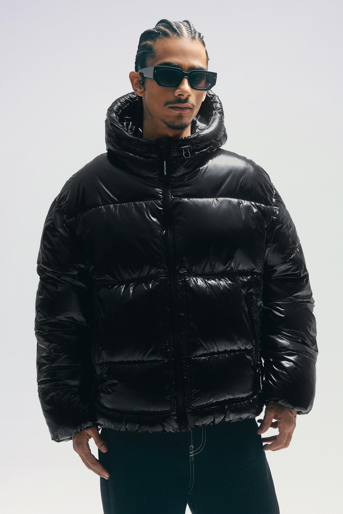 Bershka Kapüşonlu şişme mont