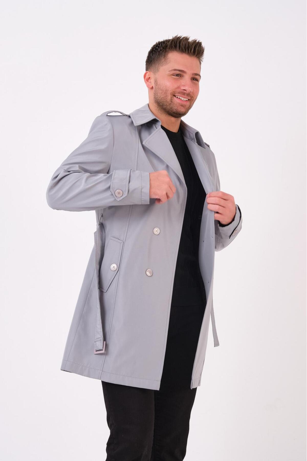 RUVEN TEKSTİL Regular Beli Kemerli /Trenckot