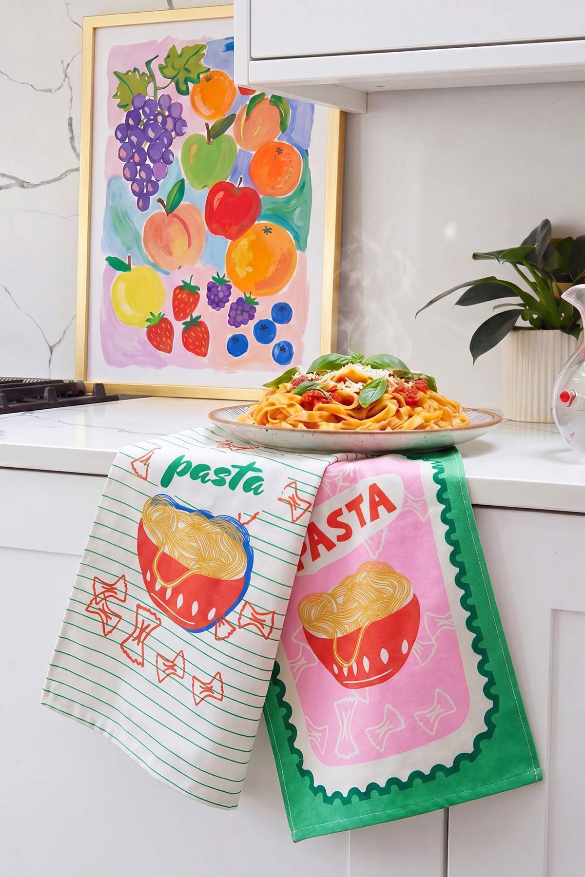 Trendyol Home 2-Pack of Printed Kitchen Towels 35X55Cm Tphss26Mh00011