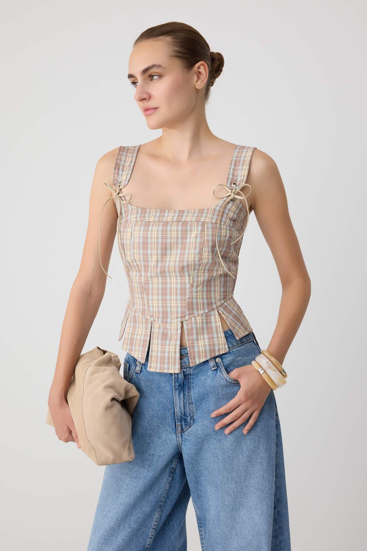 Trendyolmilla Kahverengi Bluz TWOSS26BZ01095