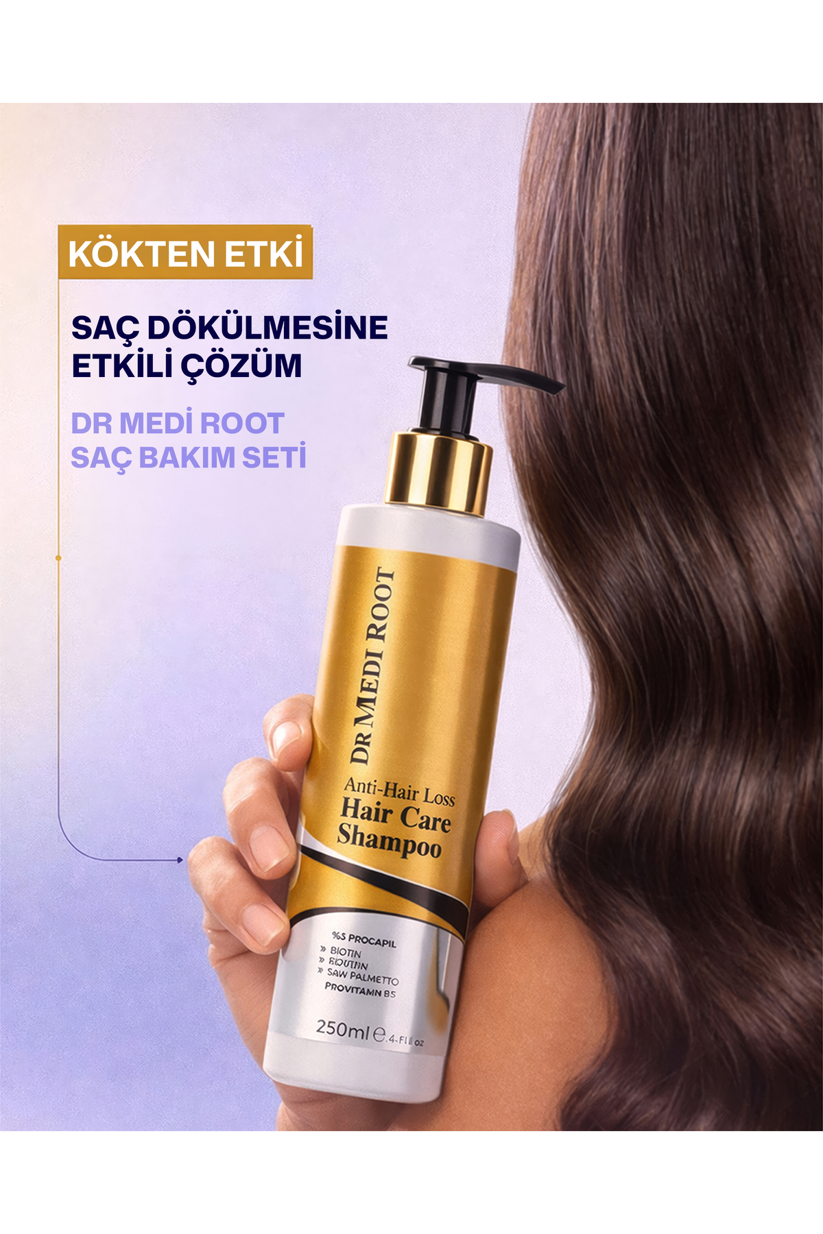 Anti-Hair Loss Saç Bakım Seti Kök Destekleyici Şampuan & Sprey — Medi001 — تصویر 7 از 8