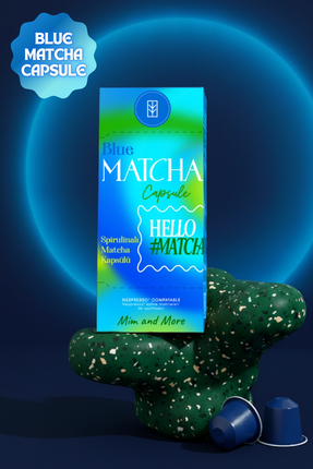 Mim and More Blue Matcha Kapsül – Nespresso Uyumlu, Mavi Spirulina Superfood ...