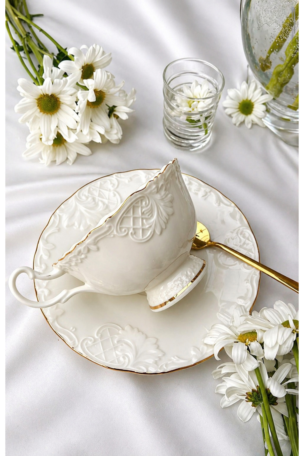 Ossen 4-Piece Coffee Cup Set for 2 90 ml Silk Porcelain