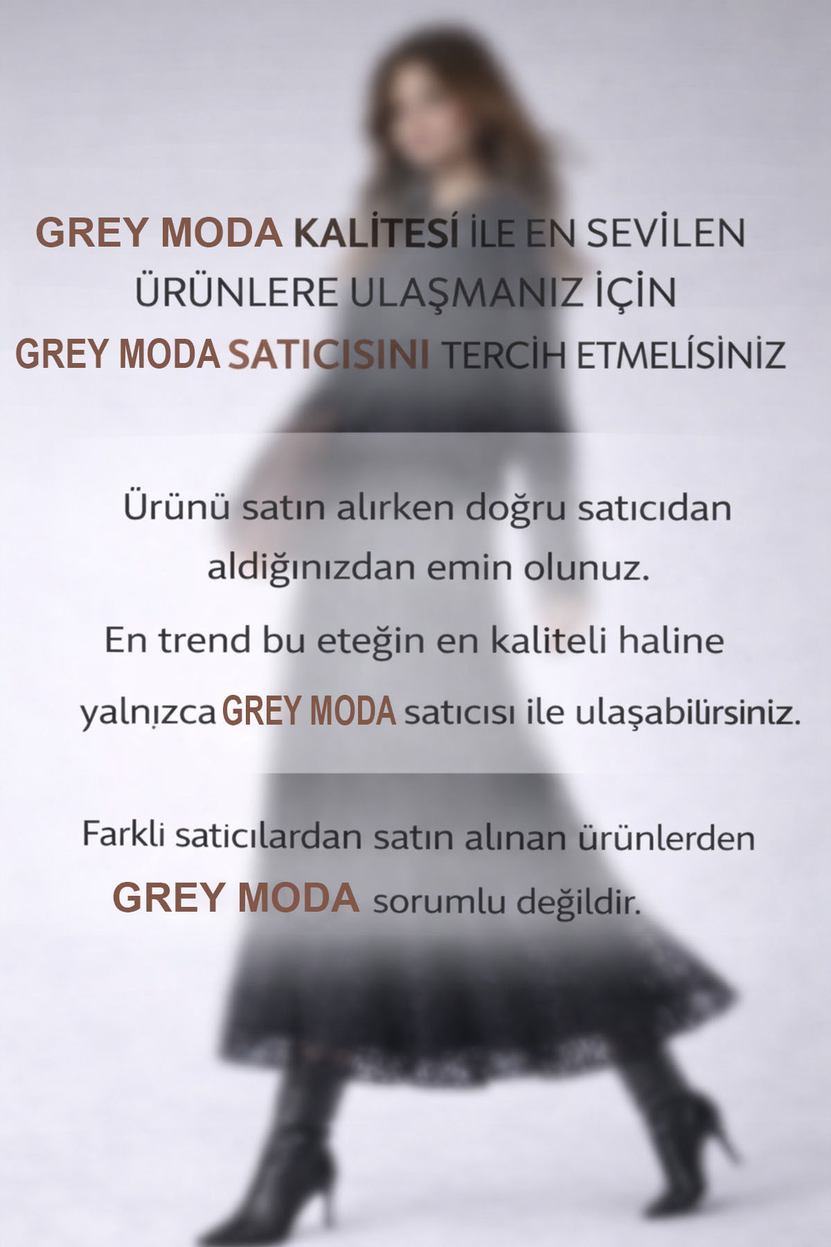 greymoda Dantel yüksek bel lastikli rahat etek görsel 3