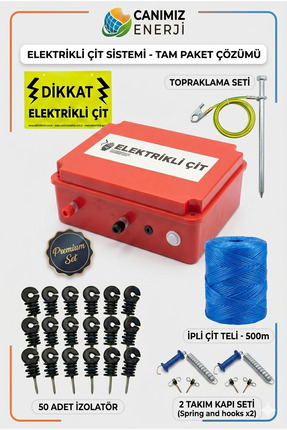 Elektrikliçit Çit Sistemleri Ekonomik Elektrikli Çit Başlangıç Paketi – 2-3 D...