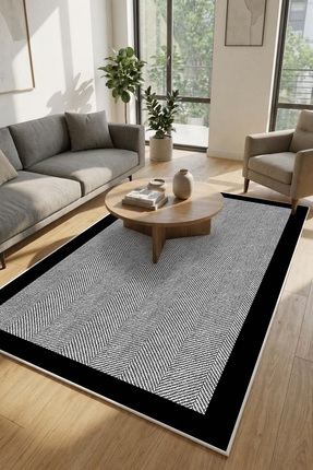 West Home Makinede Yıkanabilir Kaymaz Taban Leke Tutmaz Dijital Salon Halısı ...