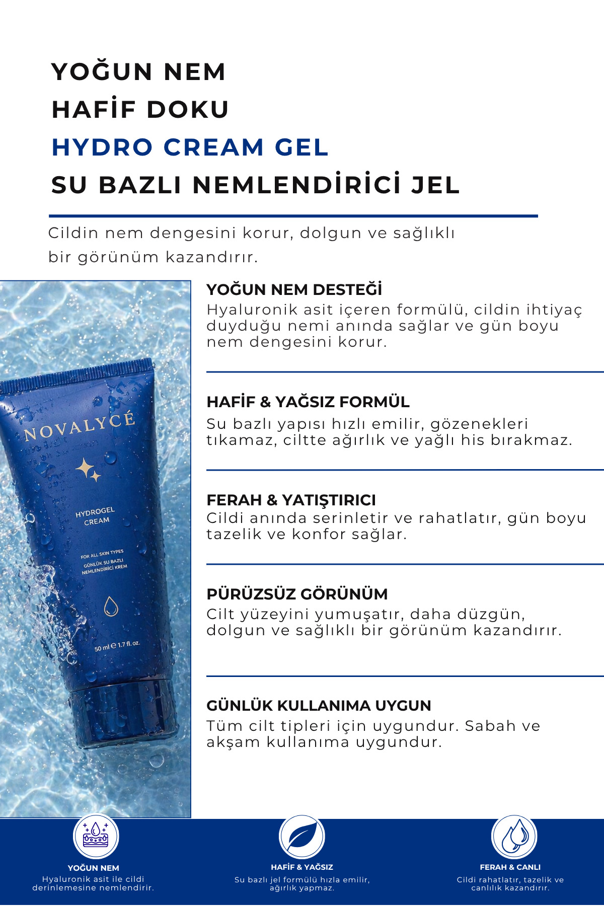 Günlük Bakım Seti | SPF 50+ Tone Up Güneş Kremi + Su Bazlı Nemlendirici — HydrogelSunscreenSet — تصویر 4 از 6