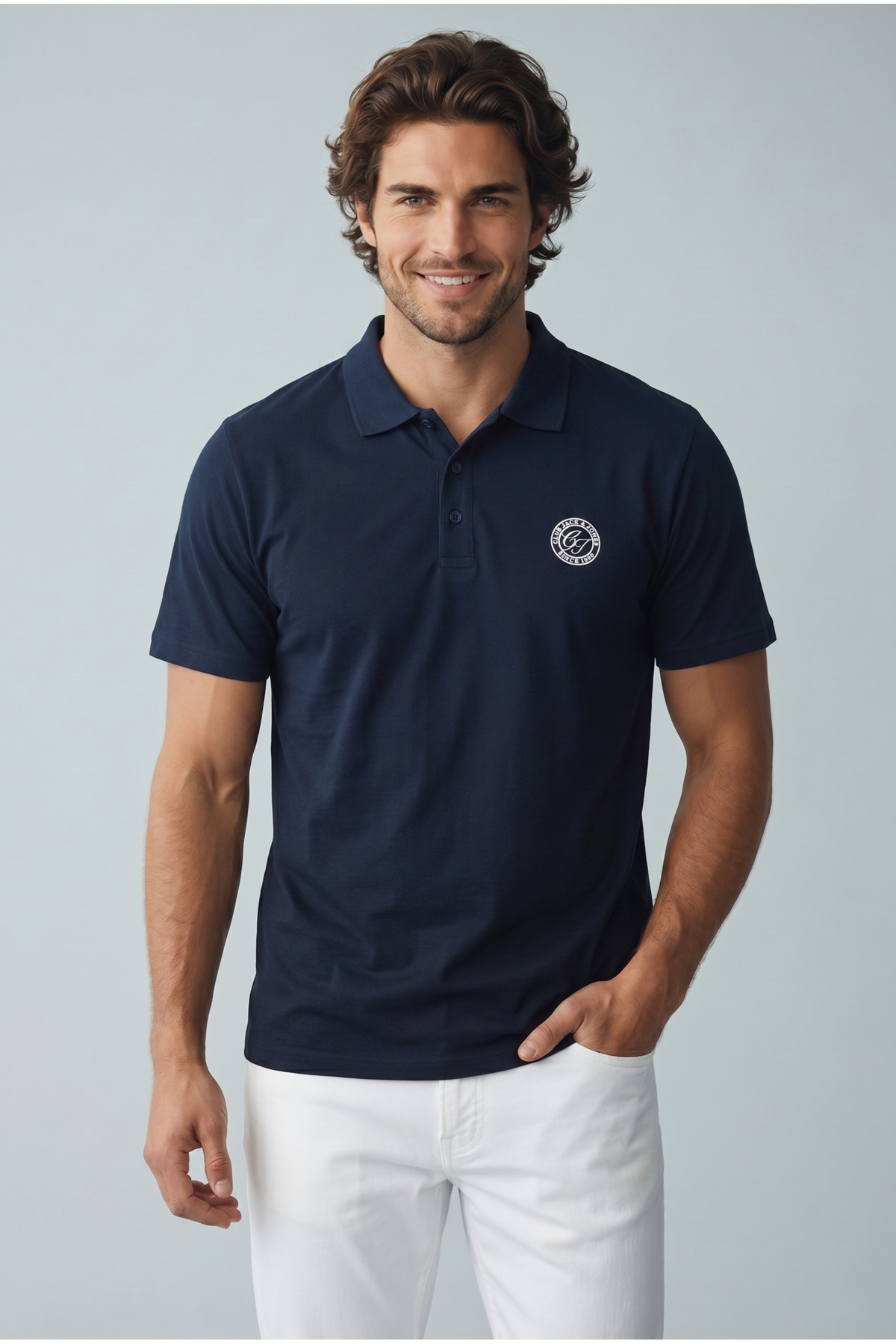 تی شرت مردانه Jjallıance Polo Ss Ln کد 12288108 سرمه‌ای جک اند جونز پولوشرت Jack & Jones