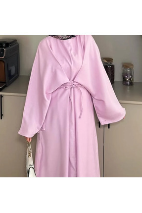 MODA Pembe Yarasa Kol Elbise