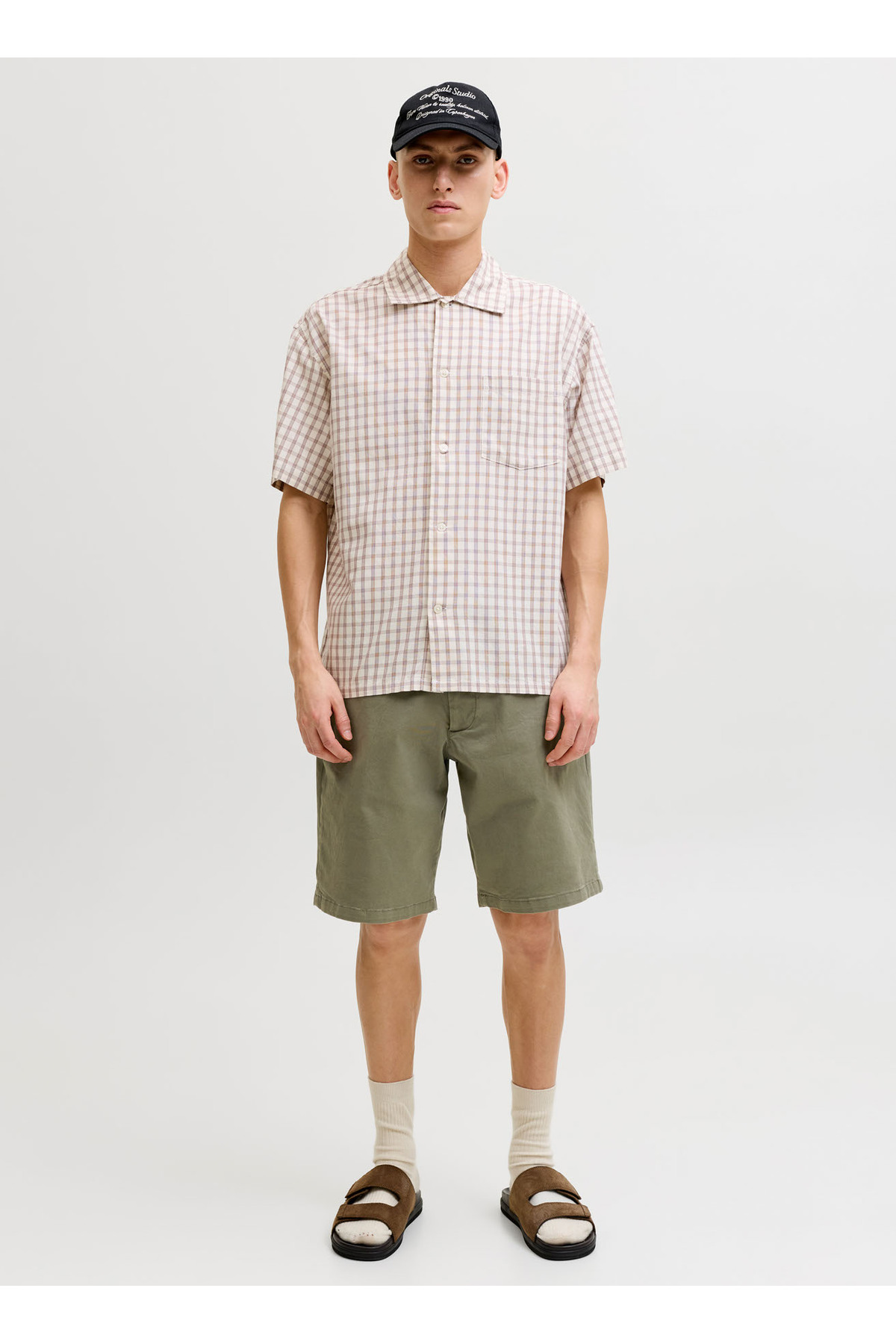 شلوارک چینی سبز ۱۲۲۷۳۰۰۵ JPSTKARL BARRETCHINO جک اند جونز شلوارک برمودا Jack & Jones