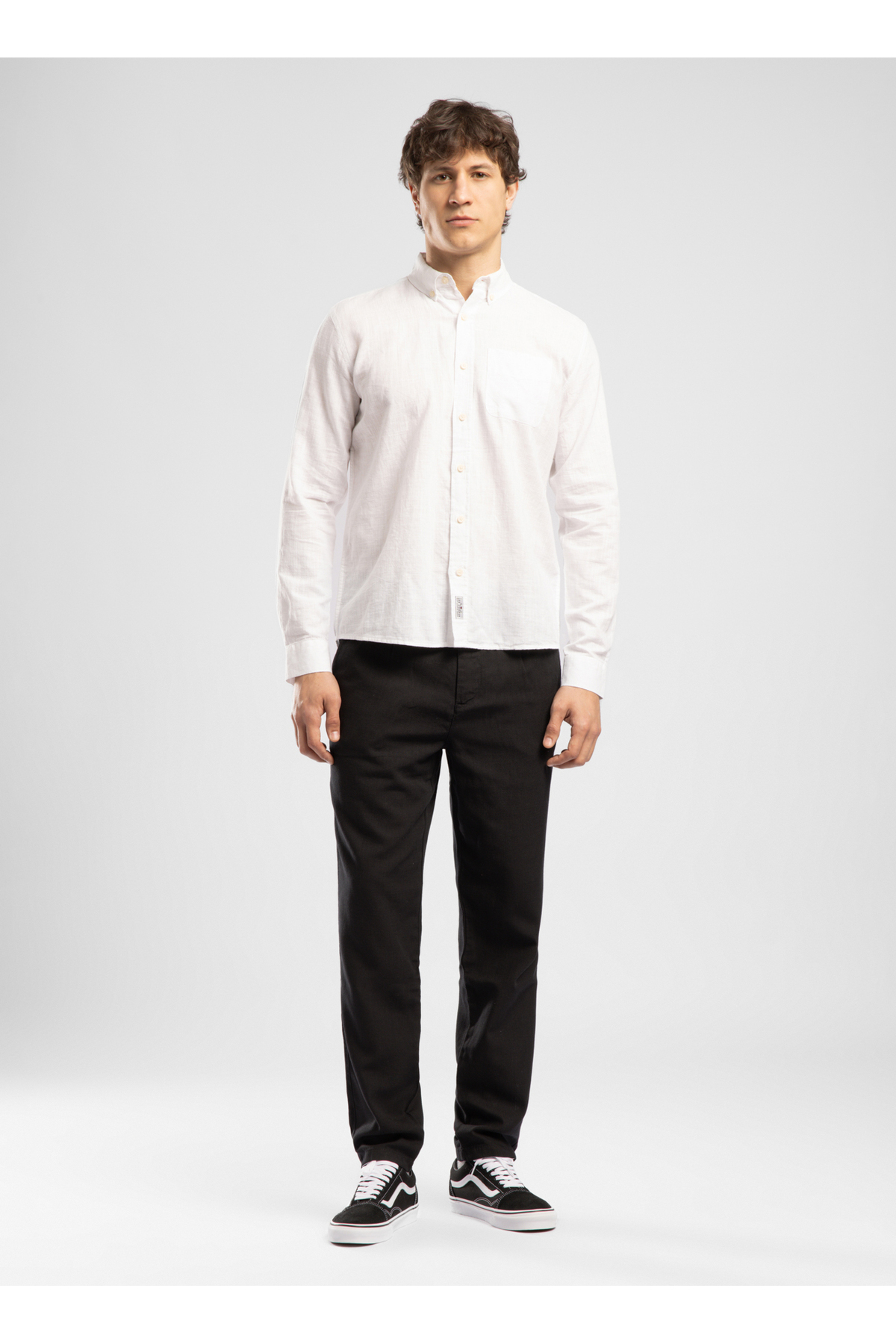 Lee Cooper Siyah Erkek Regular Tapered Chino Pantolon 262 LCM