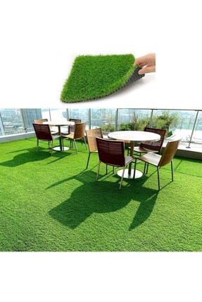 Valery Home Vl Dekoratif Premium Kalite Suni Çim Balkon Bahçe Kaymaz Taban Çi...