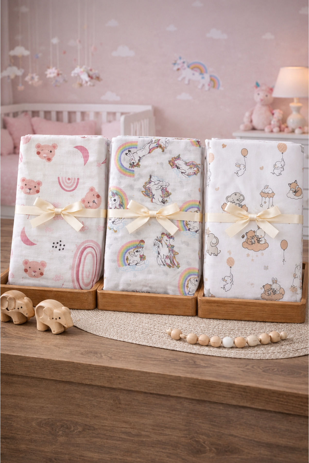 Multipurpose Muslin Cover /Set of 3/ 100% Cotton /Oeko-text Certified / 80x80 Cm