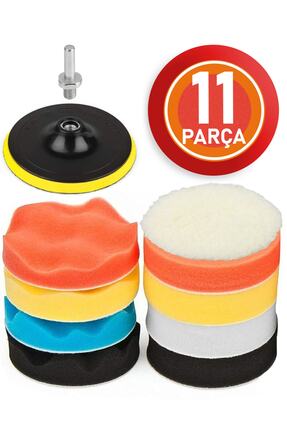 Telvesse Pasta Cila Polisaj Süngeri Seti 115mm Matkap Uyumlu Pasta Cila Parla...