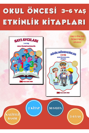 DK Çocuk 3–6 Yaş Okul Öncesi Büyük Resimli Öğretici Eğitim Seti 2 Kitap