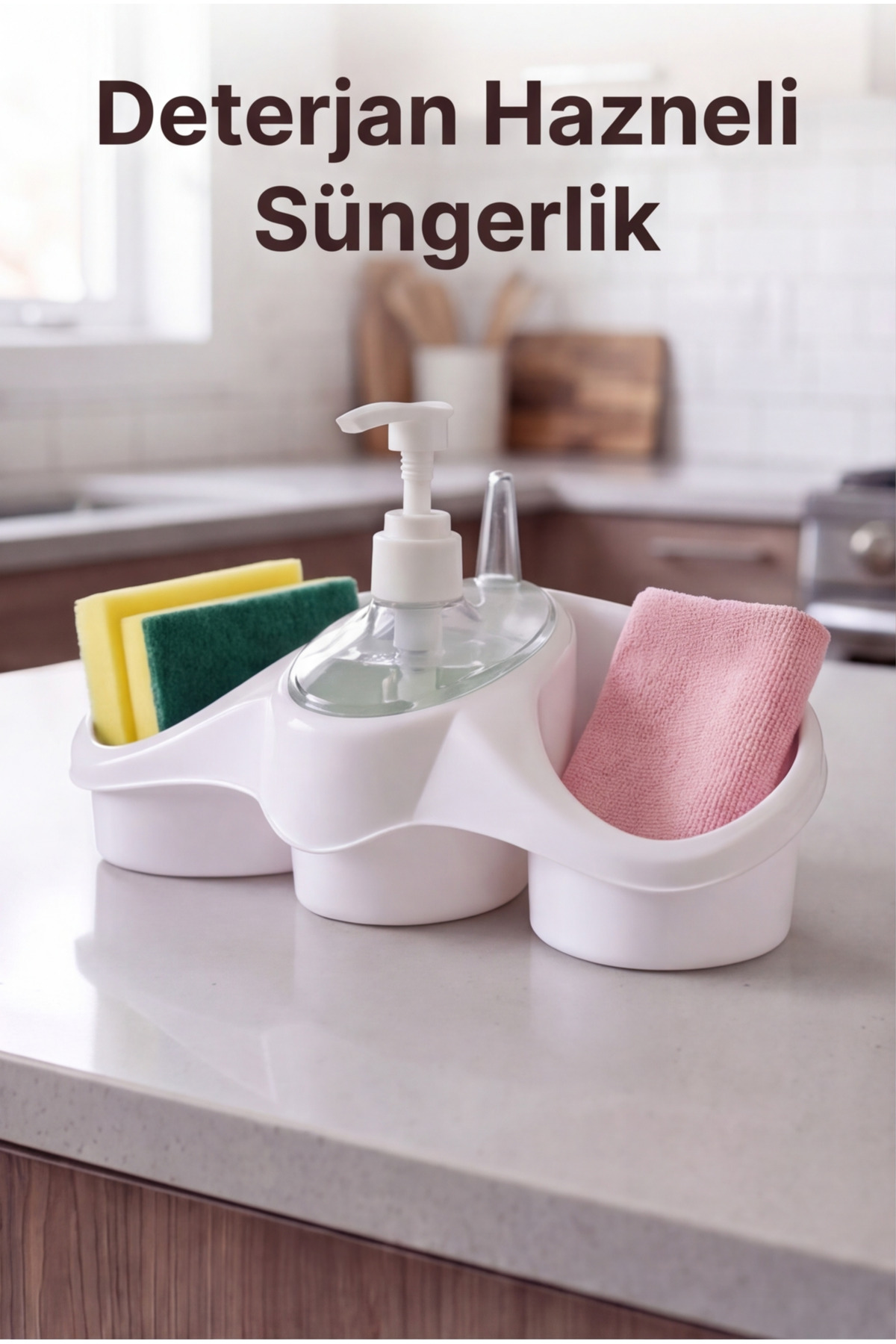 Kitchen Bathroom Plastic Soap Dispenser Sponge Holder Ring HolderTp-653 201453