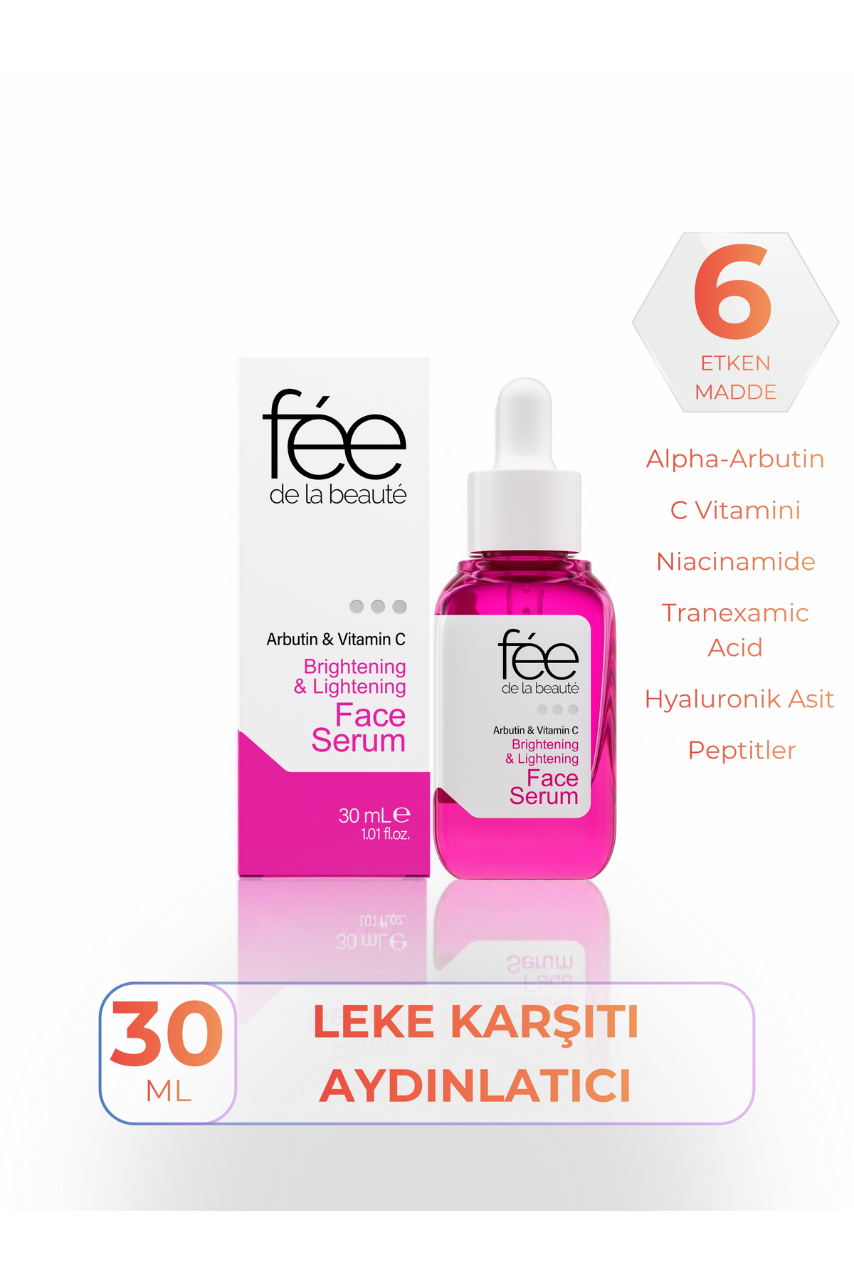 Fee de la Beaute Arbutin & C Vitamin Leke Karşıtı Aydınlatıcı Cilt Tonu Eşitleyici Leke Serumu — TYCD3SEC8N171724713786270
