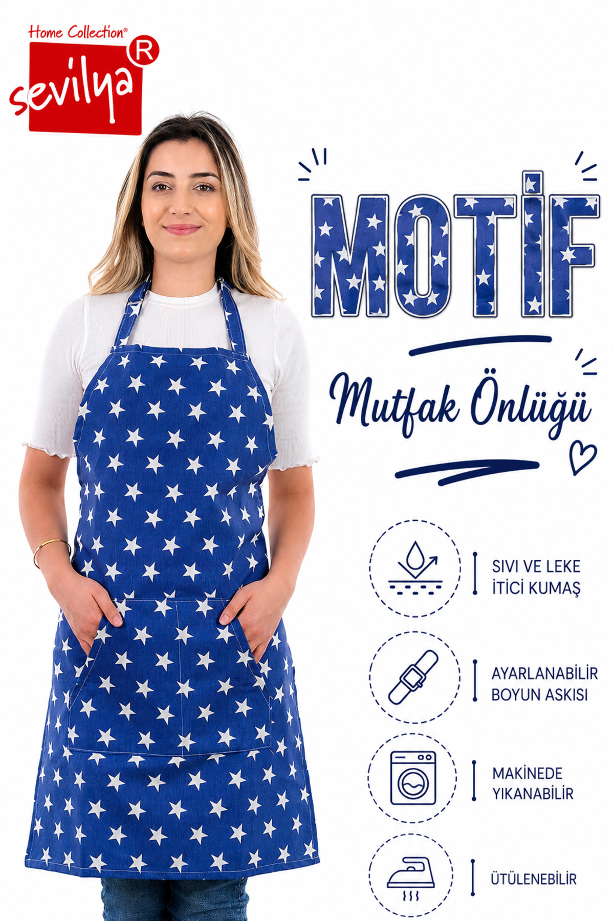 Motif Adjustable Strap Chef Apron Chef Kitchen Apron