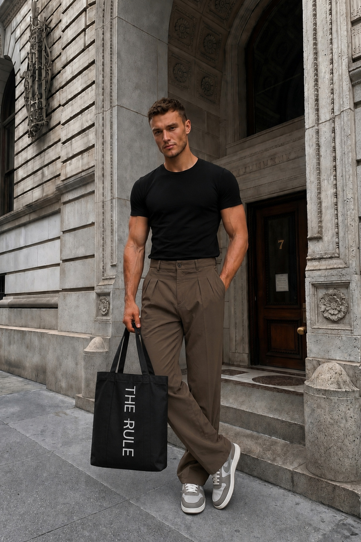 Men's Pleated Baggy Fabric Pants + Gift Bag