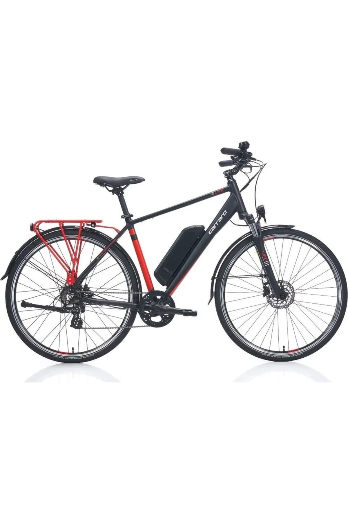 Carraro E-lıne Elıfe 2.1 Erkek Şehir Bisikleti 470h Hd 28 Jant 7 Vites Mat Siyah Kırmızı Gümüş