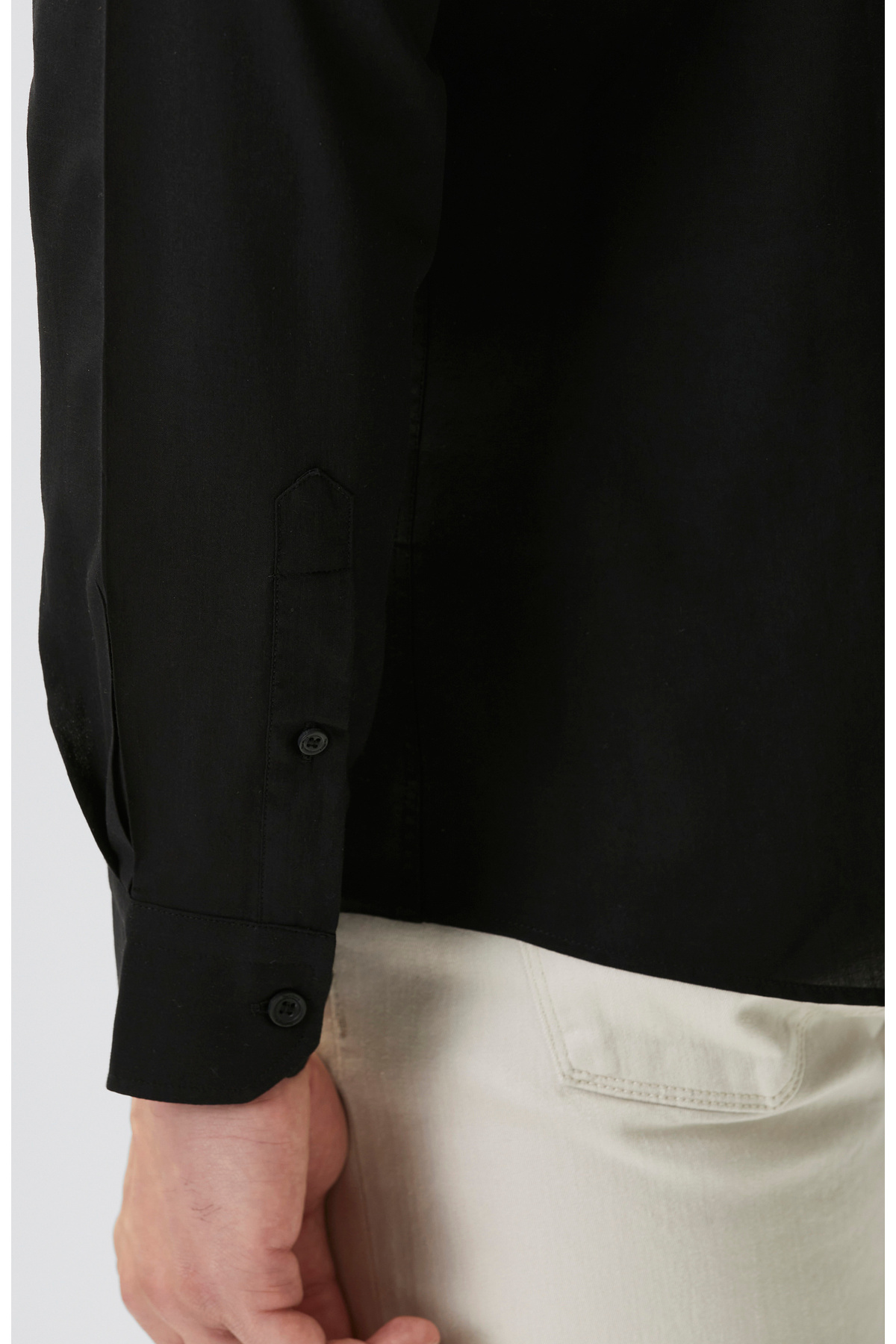 Network Slim Fit Siyah Cotton Gömlek görsel 7