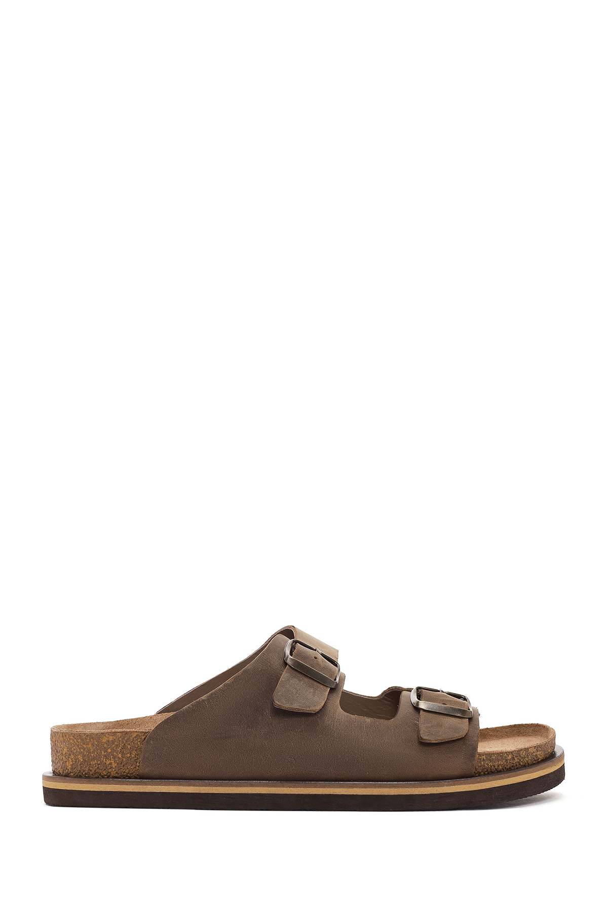 1_org_zoom دمپایی Derimod دریمود چرمی دو سگک مردانه Nubuck 26SFD6255V3 اورجینال - تصویر 1