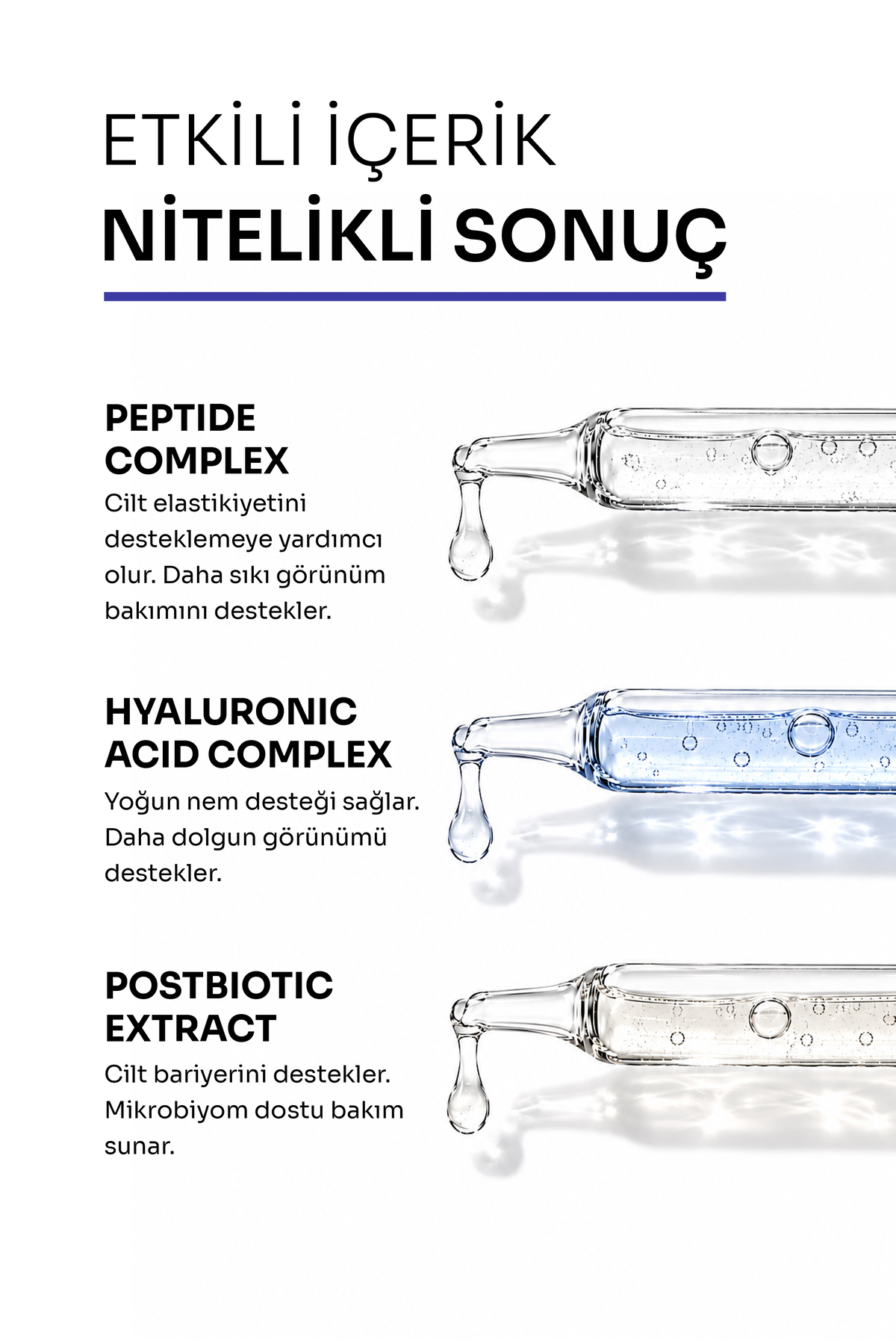 Sıkılaştırıcı ve Kırışıklık Karşıtı Serum | Peptid & Hyaluronik Asit İçeren Lifting, Elastikiyet Artırıcı Bakım | 30 ml — Tightening & Lifting — تصویر 4 از 8