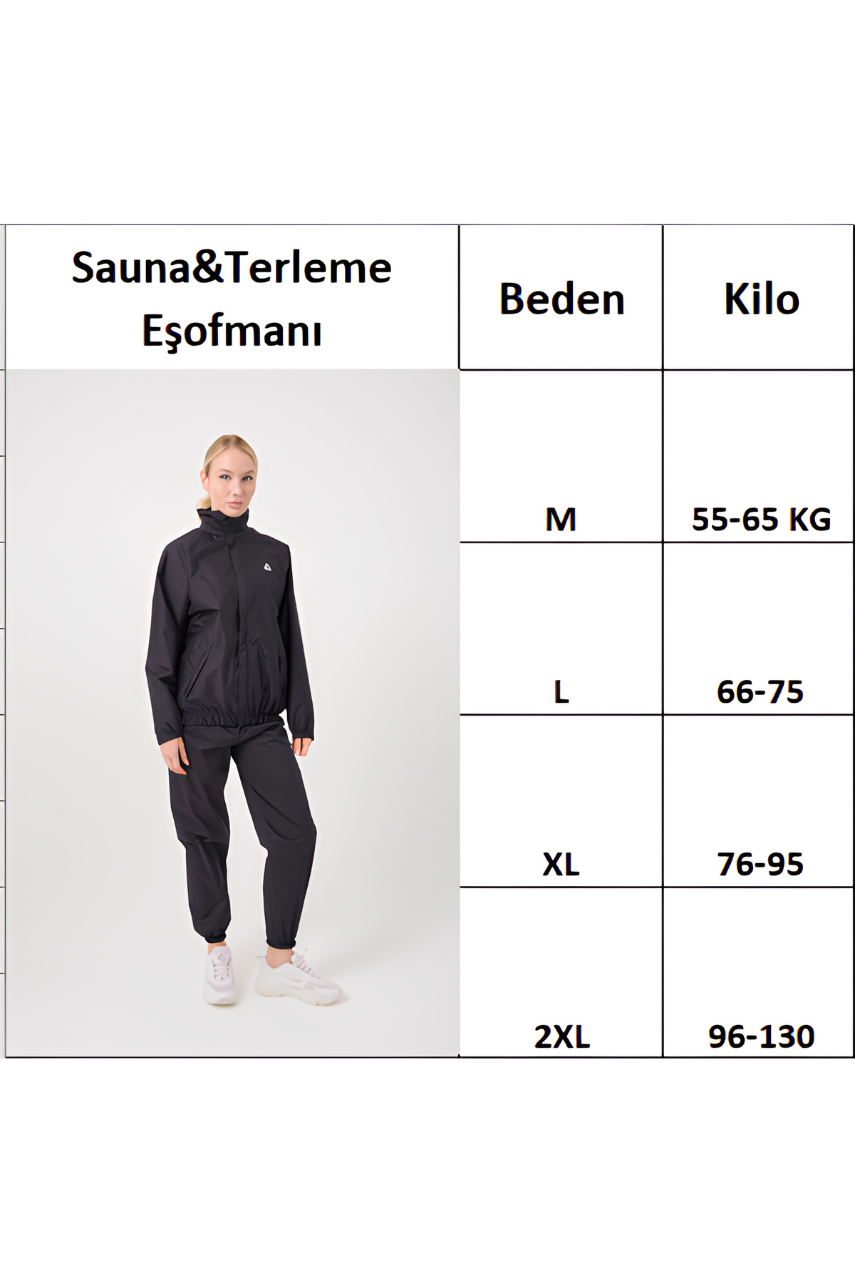 Spor Termal Sauna-Terleme Eşofmanı-Su ve Rüzgar Geçirmez Erkek/Kadın Tüm Spor Dalları İçin İdeal — مشکی MGC-TRM01