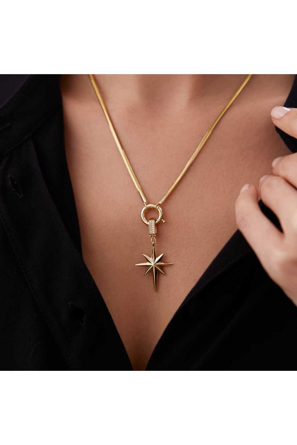 Cherry by Özkonak Gemici Kilit Kutup Yılıdızı Charm Kolye - Fiyatı