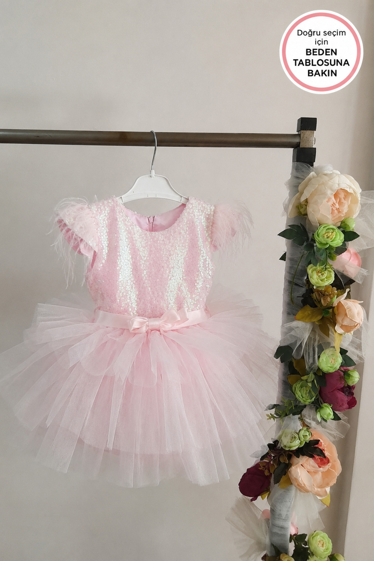 Kidstore Kız Çocuk Eteği Kat Kat Elbise