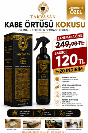 Takvasan Kabe Örtüsü Kokusu 400 ml Alkolsüz Oda ve Ortam Kokusu Hediyelik