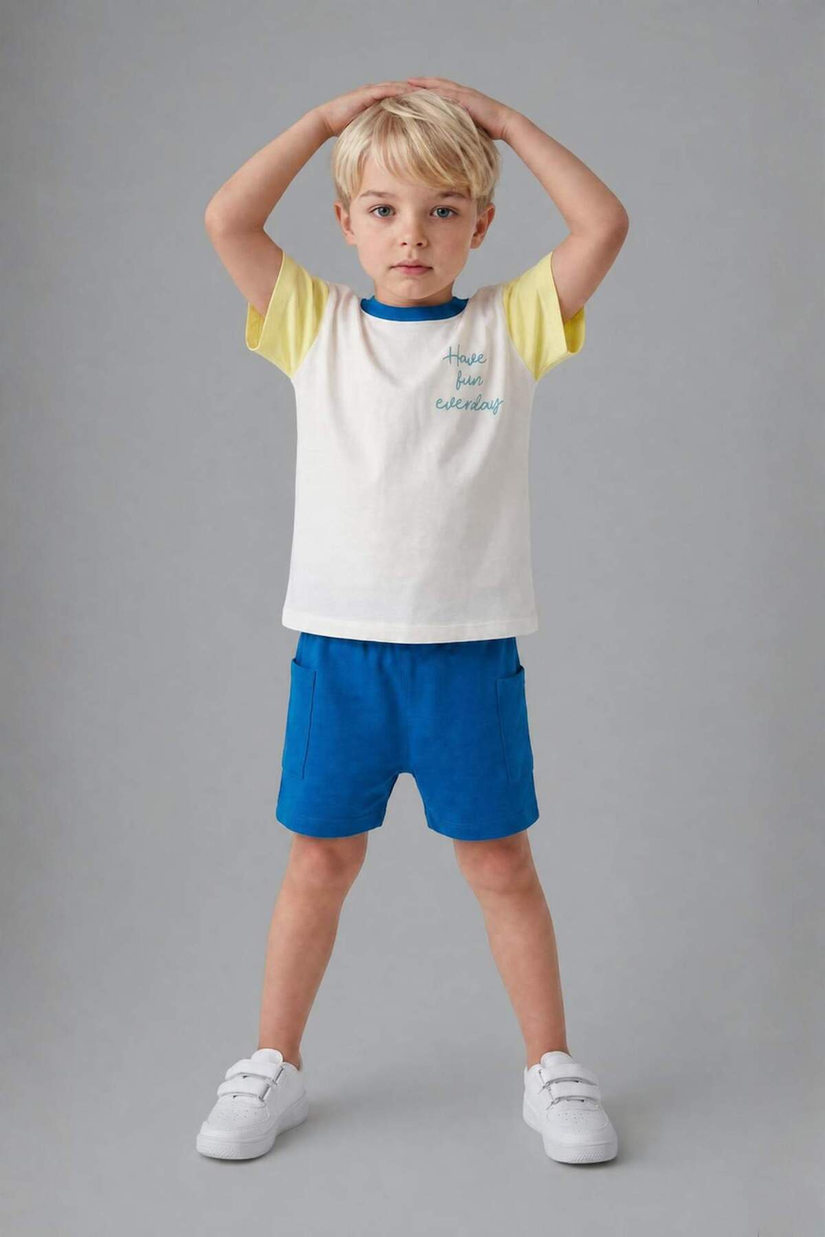 Defacto Printed 2-Piece Ecru Set for Baby Boy H8283A526Hs
