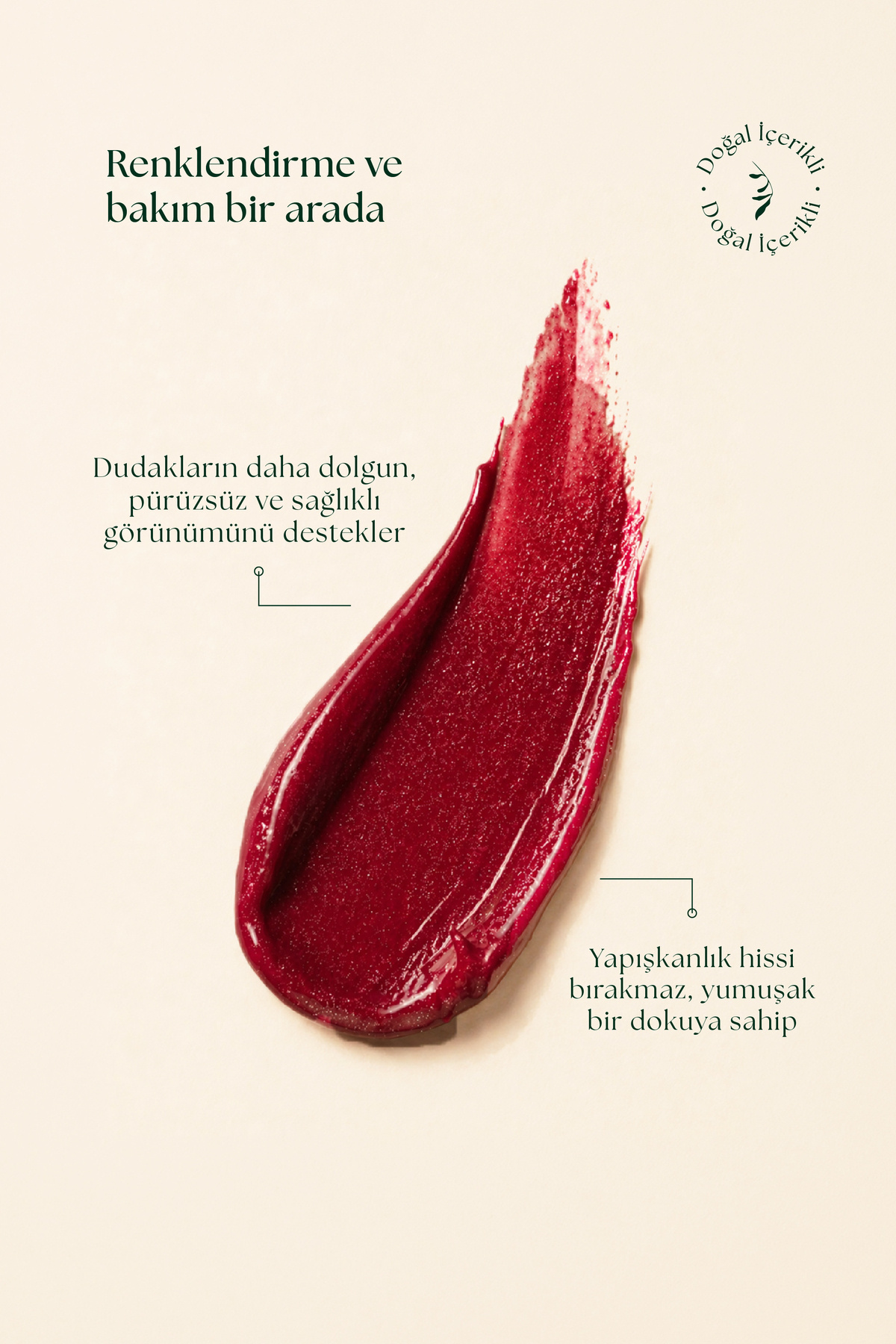 Çilekli Parlatıcı Besleyici Doğal Dudak Balmı - Peptit Lip Balm — صورتی 153.99.18.001 — تصویر 4 از 8
